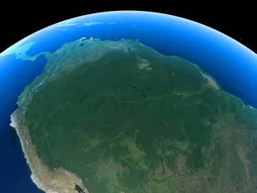 从太空中看到的纪录的2010年亚马逊干旱