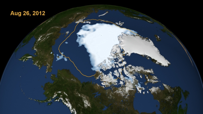 这一天，海冰下降到有记录以来的最小程度