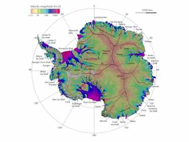 新时代的南极冰观察员的卫星地图